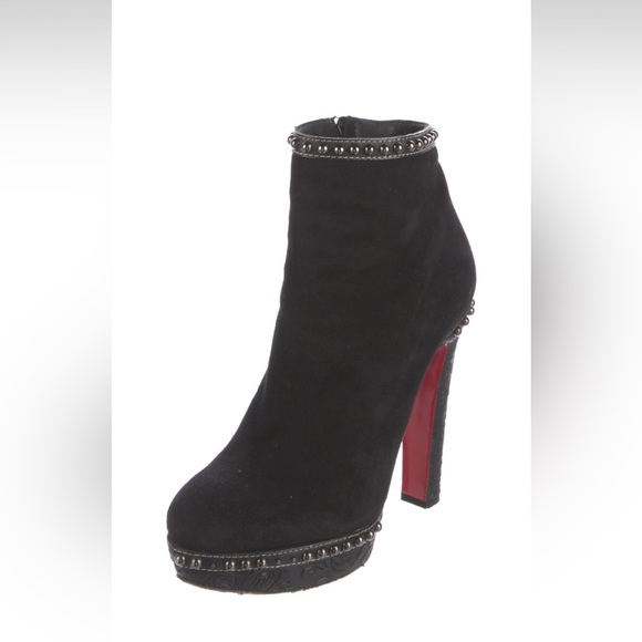 Christian Louboutin Suede Ankle Boots size 39.5 - Picture 3 of 5